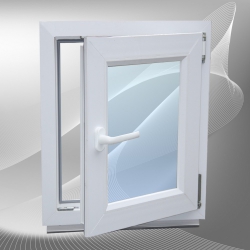 Окно ПВХ 700*1200, поворотно-откидное, стеклопакет двухкамерный - Наши окна - магазин готовых пластиковых окон и дверей