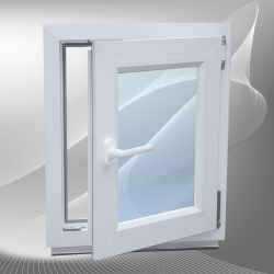 Окно ПВХ 600*605, поворотно-откидное, стеклопакет двухкамерный - Наши окна - магазин готовых пластиковых окон и дверей