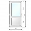 Дверь балконная ПВХ ПО ЛЕВ, стеклопакет 32 мм двухкамерный, сэндвич 32 мм 670*2100 - Наши окна - магазин готовых пластиковых окон и дверей