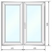 Окно двухстворчатое KBE Gutwerk 70 мм 940*1528 - Наши окна - магазин готовых пластиковых окон и дверей