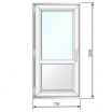 Дверь балконная ПВХ стеклопакет двухкамерный 730*2230 - Наши окна - магазин готовых пластиковых окон и дверей