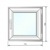 Окно поворотное EXPROF 770*555 - Наши окна - магазин готовых пластиковых окон и дверей