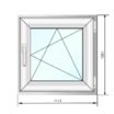 Окно ПВХ 1111*1281 мм, по+мп, СПД 40 - Наши окна - магазин готовых пластиковых окон и дверей