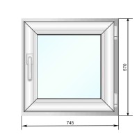 Окно поворотное EXPROF 745*570 - Наши окна - магазин готовых пластиковых окон и дверей