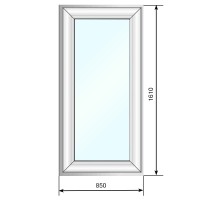 Окно REHAU-GRAZIO глухое, стеклопакет 40 мм, 850*1610 - Наши окна - магазин готовых пластиковых окон и дверей