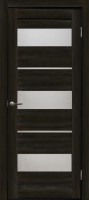 Двери ПАРАЛЛЕЛЬ Акация черная белое стекло (600,700,800,900) - Наши окна - магазин готовых пластиковых окон и дверей