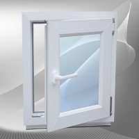 Окно ПВХ 800*800, поворотно-откидное, стеклопакет двухкамерный - Наши окна - магазин готовых пластиковых окон и дверей
