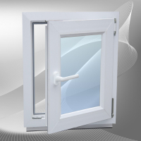 Окно одностворчатое Rehau Delight 70 , 950*1550 мм, ламинация снаружи "Антрацит" - Наши окна - магазин готовых пластиковых окон и дверей