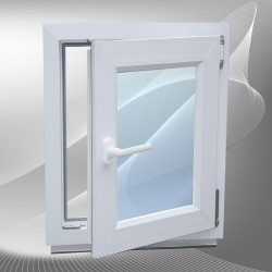 Окно ПВХ поворотно-откидное, 1 стекло 600*600 - Наши окна - магазин готовых пластиковых окон и дверей
