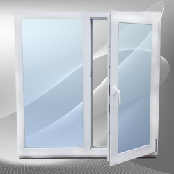 Окно ПВХ двухстворчатое створка п/о двухкамерное 1200*1200 - Наши окна - магазин готовых пластиковых окон и дверей