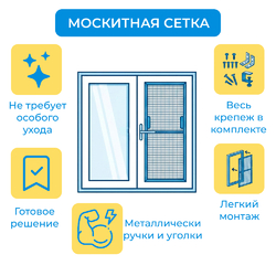 Москитная сетка на окно 1200*1200 - Наши окна - магазин готовых пластиковых окон и дверей