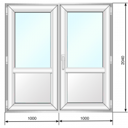 Дверь входная 2000*2040 - Наши окна - магазин готовых пластиковых окон и дверей