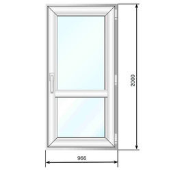 Балконная дверь ПВХ 966*2000 мм, по+мп, СПД 40 - Наши окна - магазин готовых пластиковых окон и дверей