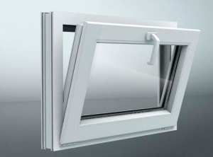 Окно ПВХ 1200*600, фрамуга откидная, однокамерный стеклопакет 24 мм - Наши окна - магазин готовых пластиковых окон и дверей