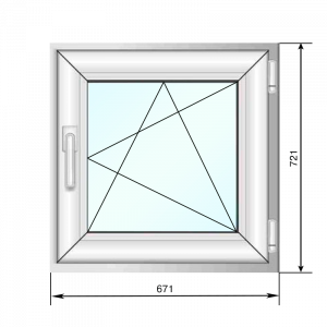 Окно ПВХ 671*721, п/о с 4 мп, ПД 40 - Наши окна - магазин готовых пластиковых окон и дверей