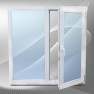 Окно ПВХ 1100*1100, поворотно-откидное, двухстворчатое, двухкамерный стеклопакет - Наши окна - магазин готовых пластиковых окон и дверей