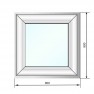 Окно ПВХ 800*800, глухое, стеклопакет однокамерный - Наши окна - магазин готовых пластиковых окон и дверей