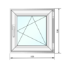 Окно ПВХ 530*530, поворотно-откидное, стеклопакет двухкамерный - Наши окна - магазин готовых пластиковых окон и дверей