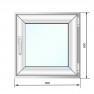 Окно Rehau ПВХ поворотно-откидное, 1 стекло 600*600 - Наши окна - магазин готовых пластиковых окон и дверей